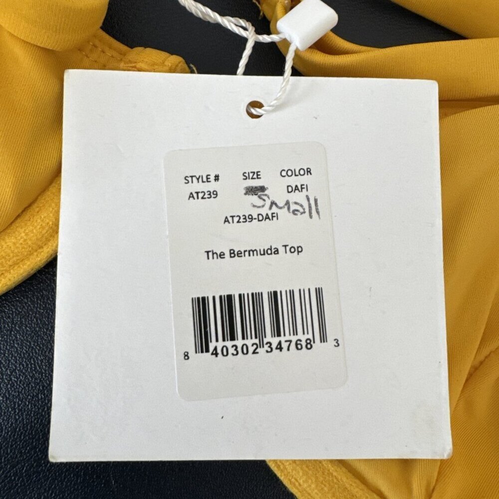 Mindy X Andie Women's S The Bermuda Underwire Swim Bikini Top Daffodil NWT‎ - Picture 4 of 16